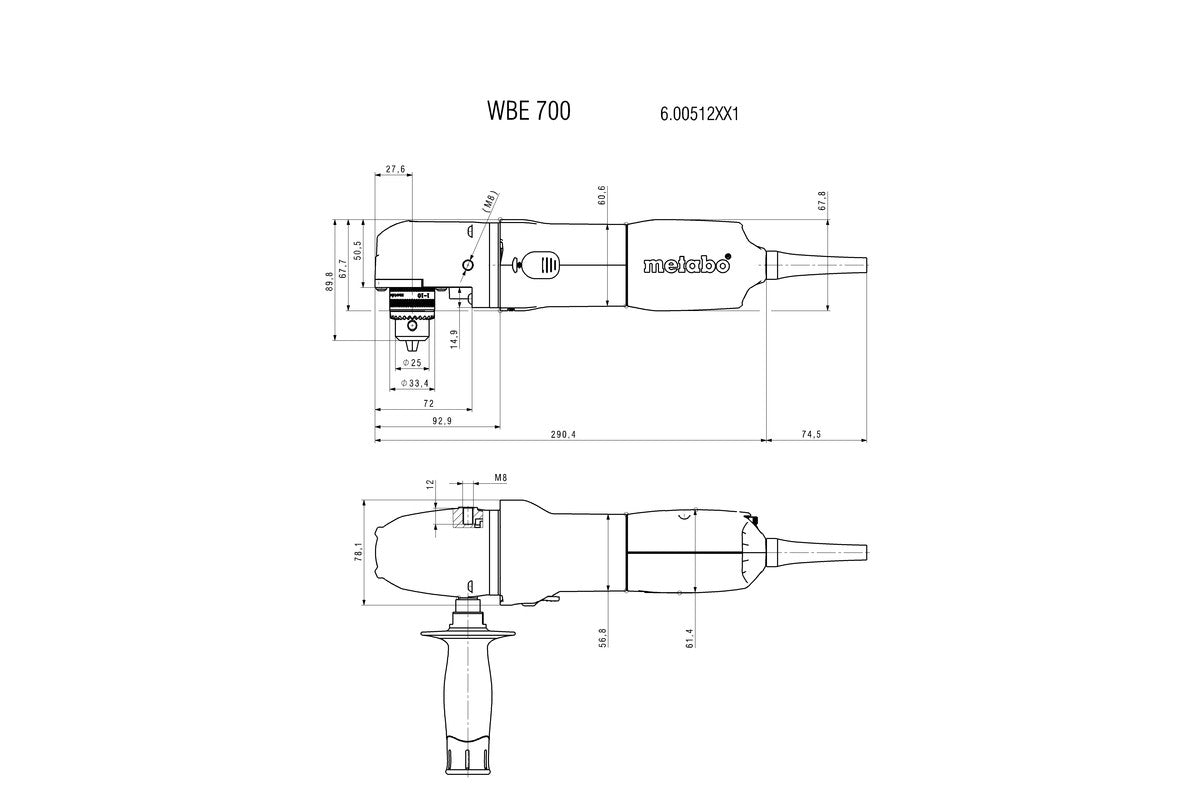 Buy Metabo | Angle Drill WBE 700 | 600512000 from Power Tool Services - Image 4 | Best Price