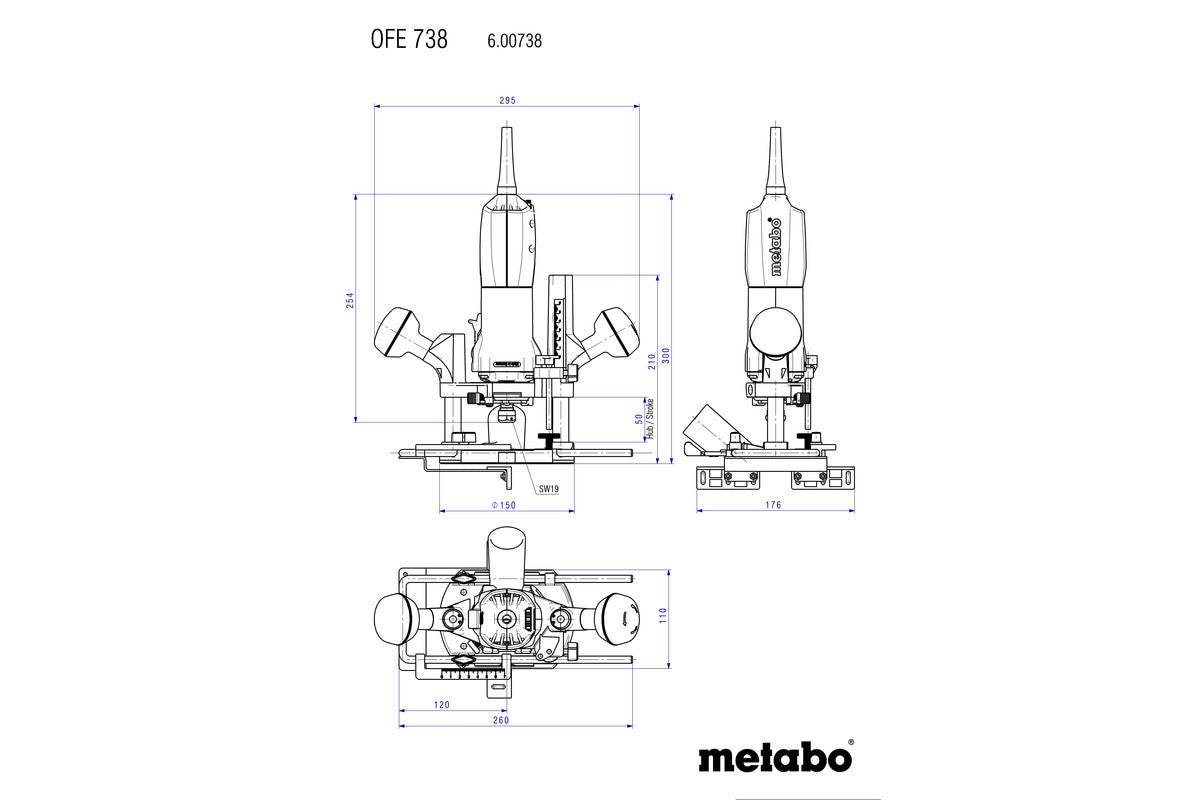 Buy Metabo | Router OFE 738 | 600738000 from Power Tool Services - Image 2 | Best Price