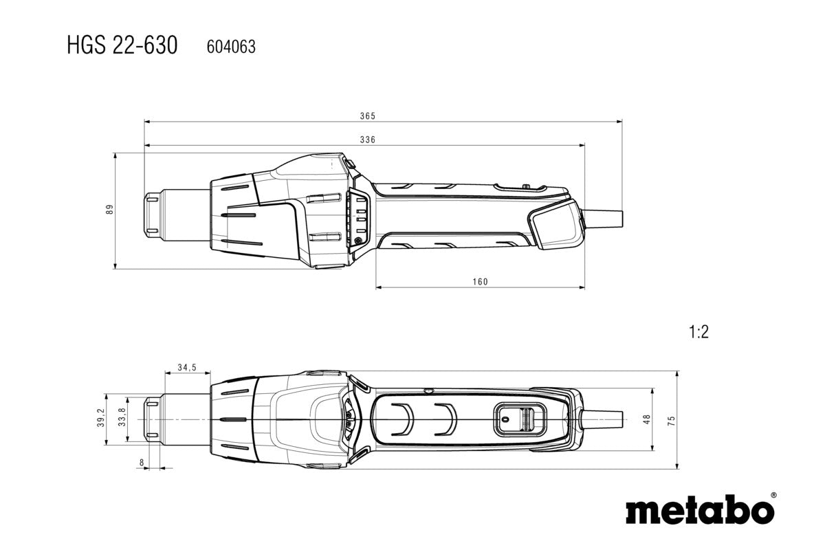 Buy Metabo | Hot Air Gun HGS 22-630 | 604063500 from Power Tool Services - Image 3 | Best Price