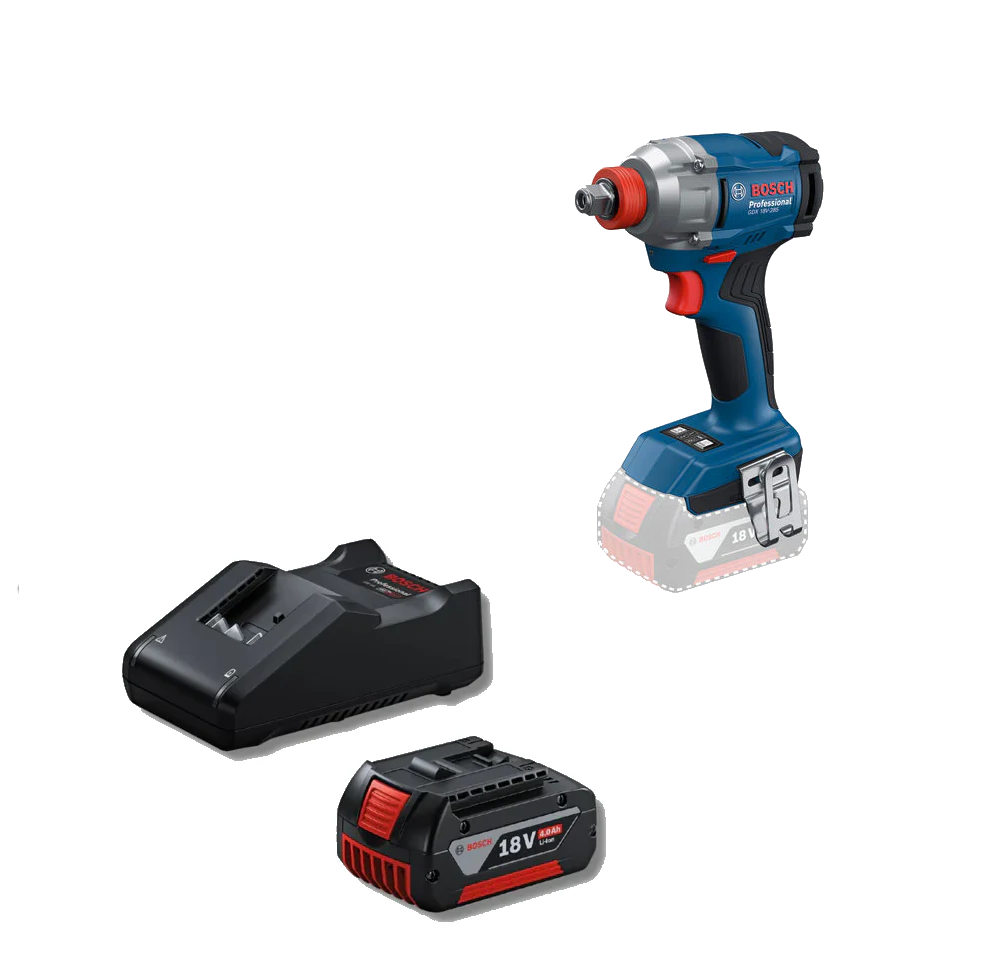 Bosch Professional Cordless Impact Driver/Wrench GDX 18V-285 06019N2120 4.0Ah Combo - Power Tool Services