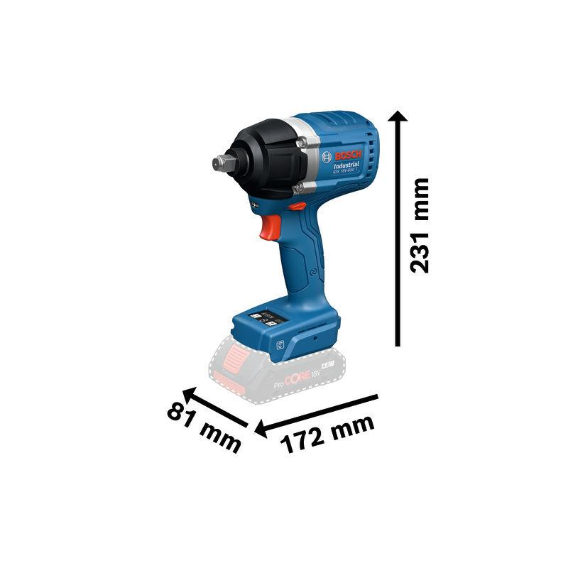 Bosch Industrial Impact Wrench IDS 18V-650 T 06019P7000