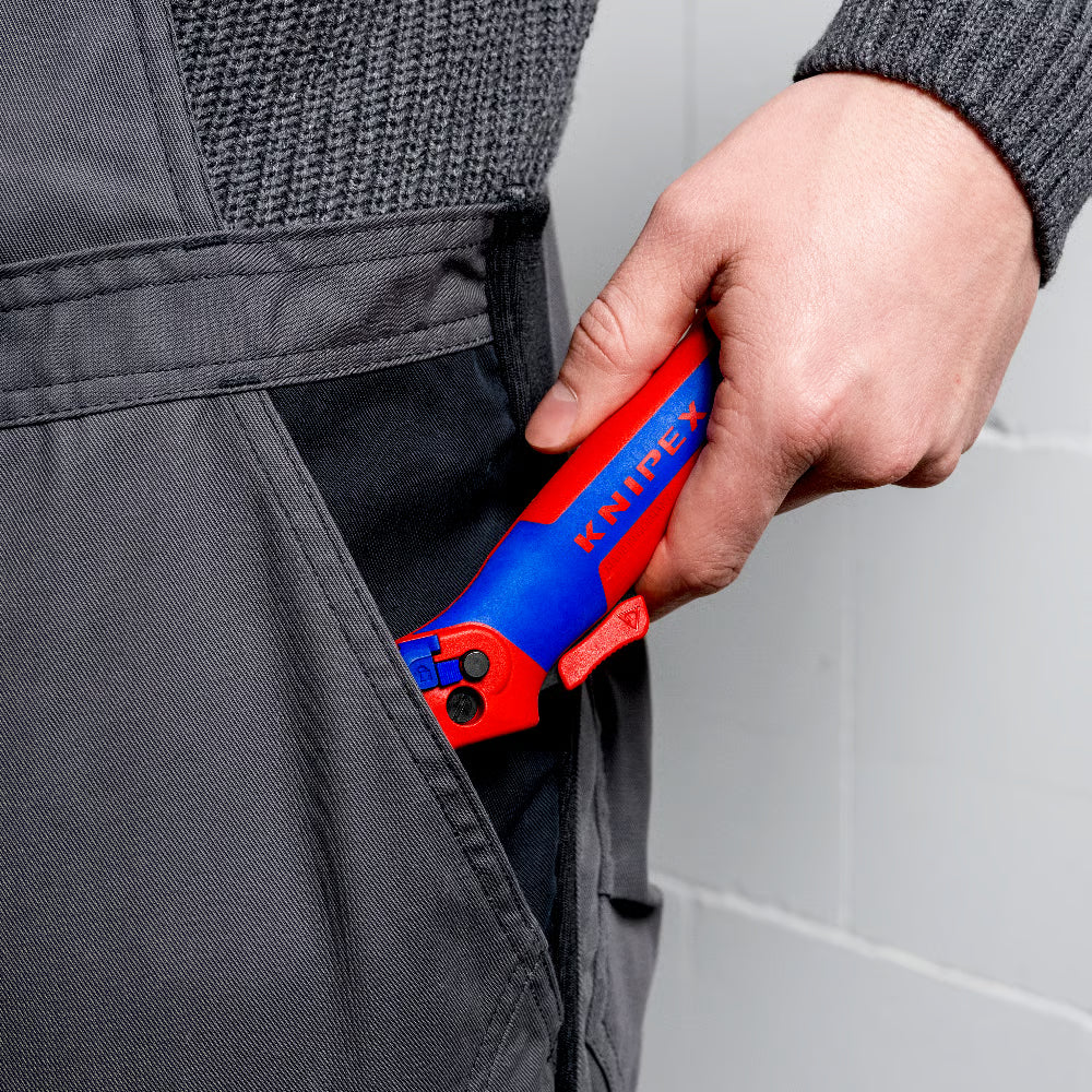 Knipex Stripping Knife With guide shoe and ratchet function 16 50 145 SB 15 - Power Tool Services