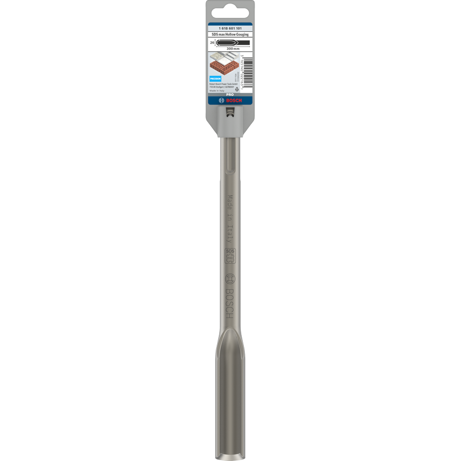 Bosch PRO SDS max Hollow Gouging Chisel, 26 x 300 mm 1618601101 1 - Power Tool Services