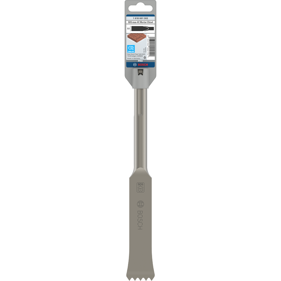 Bosch PRO SDS max-4C Steel Mortar Chisel, 32 x 300 mm 1618601302 1 - Power Tool Services