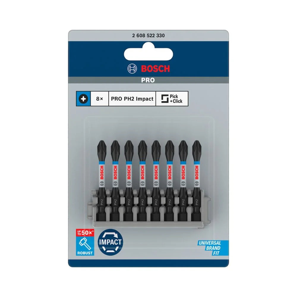 Bosch Pro Screwdriver Set 8 x 55mm ( Select Size ) 3 - Power Tool Services