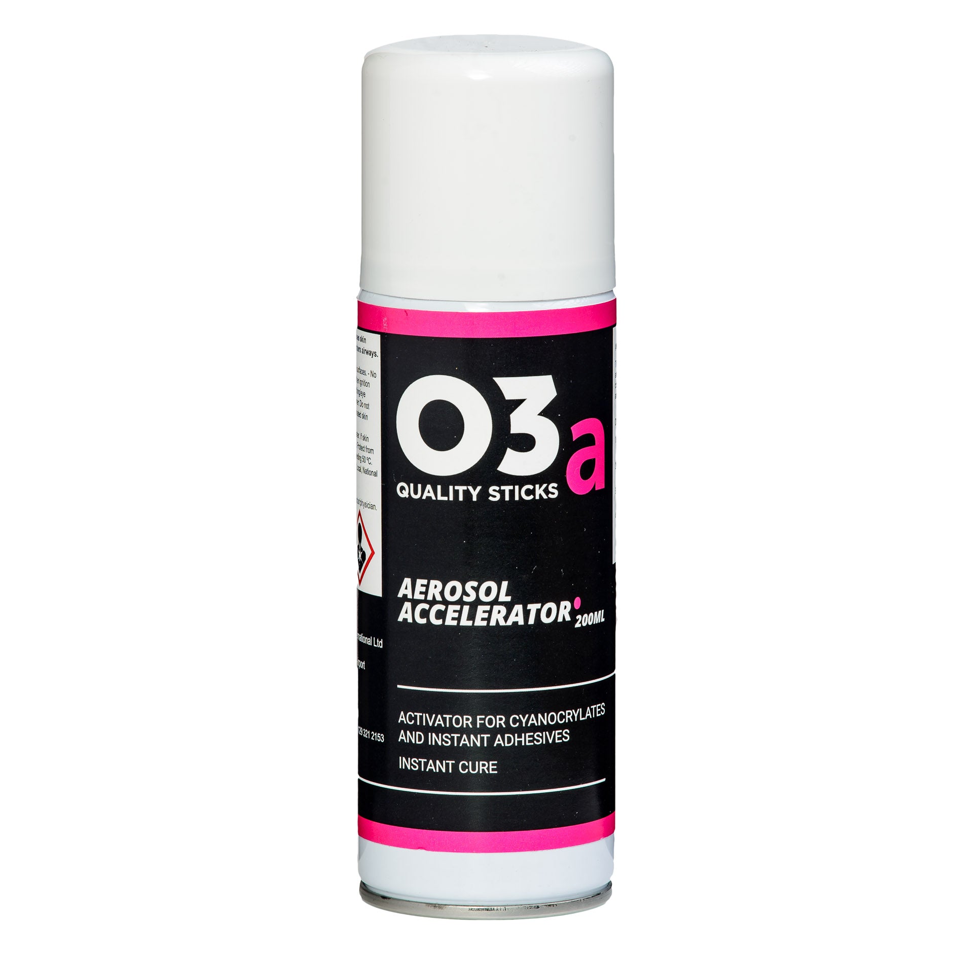 Buy O3a Aerosol Accelerator, for CA Adhesive, 200ml from Power Tool Services - Image 1 | Best Price