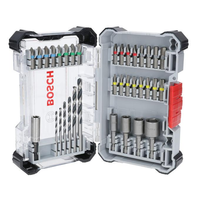 Bosch Extra Hard Screwdriver Bit and Metal HSS Drill Bit Set 35 pcs - Image 1