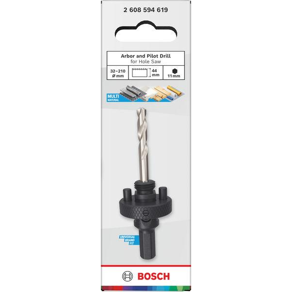 Bosch Arbor and Pilot Drill for Hole Saw, 32-210 x 44 mm 2608594619