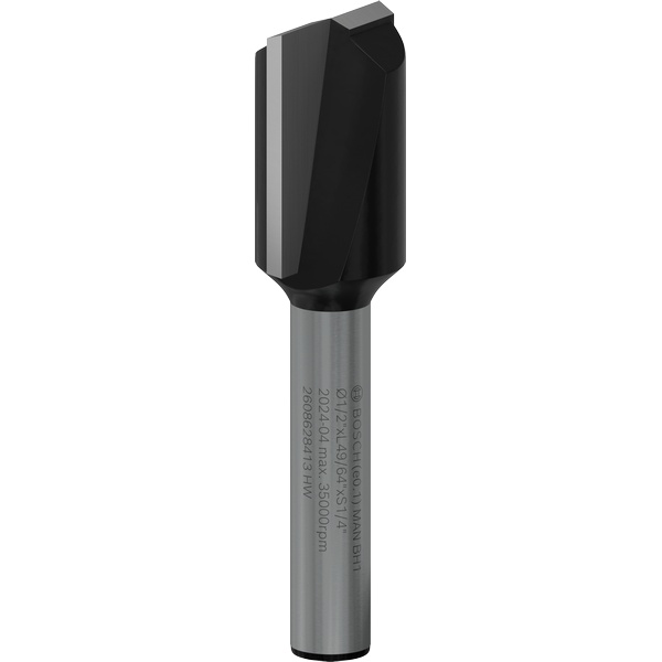 Bosch PRO Router Straight Bit, Two Flutes, Ø 1/2″ x L 49/64″, Shank 1/4″ 2608628413 2 - Power Tool Services