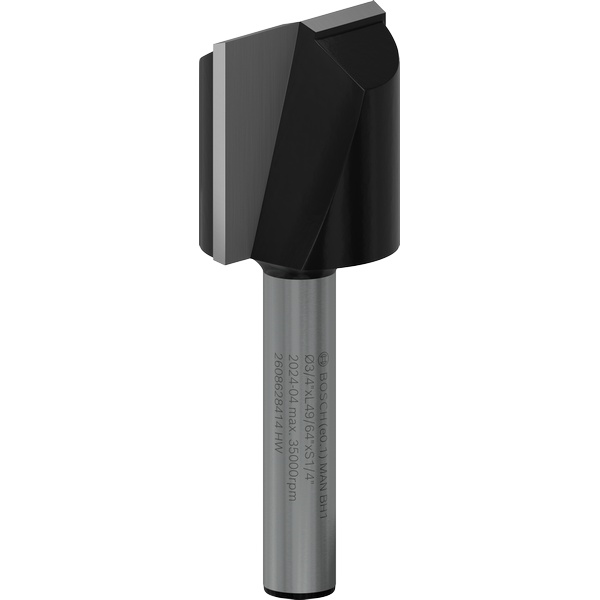 Bosch PRO Router Straight Bit, Two Flutes, Ø 3/4″ x L 49/64″, Shank 1/4″ 2608628414 2 - Power Tool Services