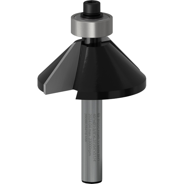 Bosch PRO Router Bit Chamfer, 45°, Shank 1/4″ 2608628416 2 - Power Tool Services