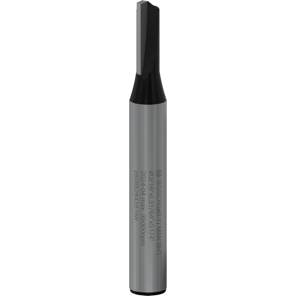 Bosch PRO Router Straight Bit, One Flute, Ø 3/16″ x L 31/64″, Shank 1/4″ 2608628428 2 - Power Tool Services