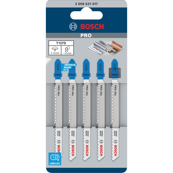 Bosch Jigsaw Blades T127D 5 Pack 2608631017 1 - Power Tool Services