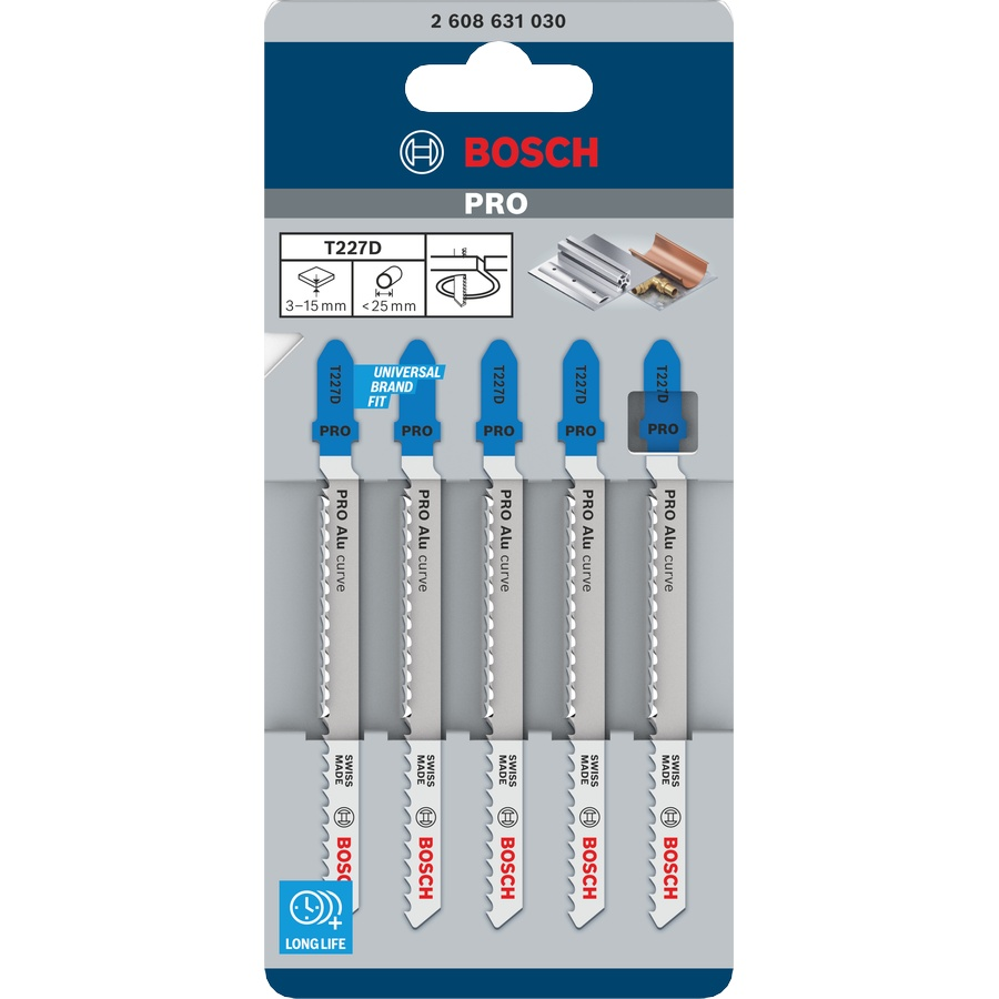 thumbnail image 2 of Bosch T227 D Jigsaw Blades - 5-Piece Set For Metal Cutting 2 of 11