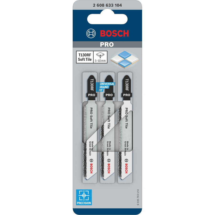 Bosch PRO Jigsaw Blades HM/TC T 130 RIFF Special for Ceramics 3 Pack 2608633104 1 - Power Tool Services
