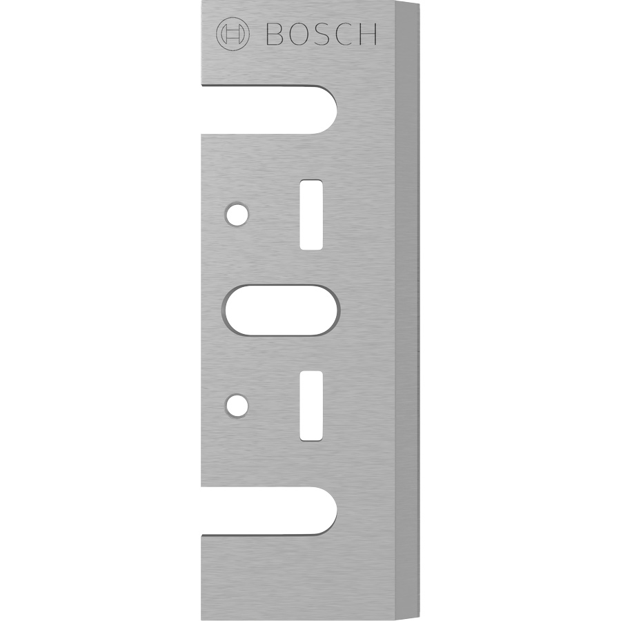 Close-up of Bosch PRO Planer Knife, 82 x 29 x 3 mm 2608635905 showing precision-ground blade for smooth wood cutting and planing.