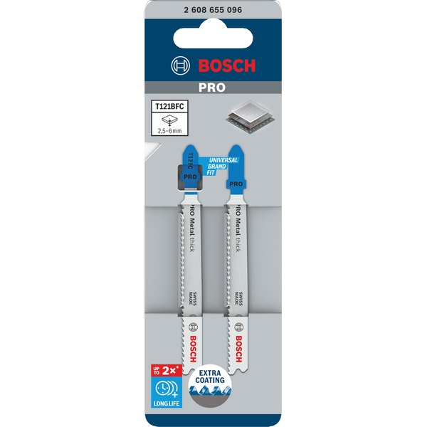 Bosch PRO Metal thick T121BFC Jigsaw Blade, 92 mm, 2 pcs 2608655096 1 - Power Tool Services