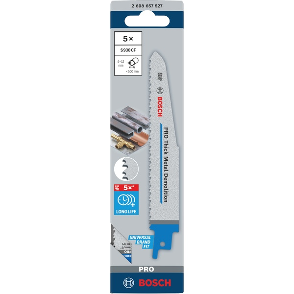 Bosch PRO Thick Metal Demolition S930CF Blade, 1.6 x 22 x 150 mm, 5 pcs 2608657527 1 - Power Tool Services