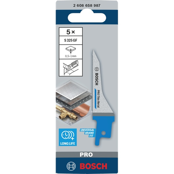 Bosch PRO Thin Metal S325GF Blade, 1.25 x 7 x 85 mm, 5 pcs 2608658987 1 - Power Tool Services