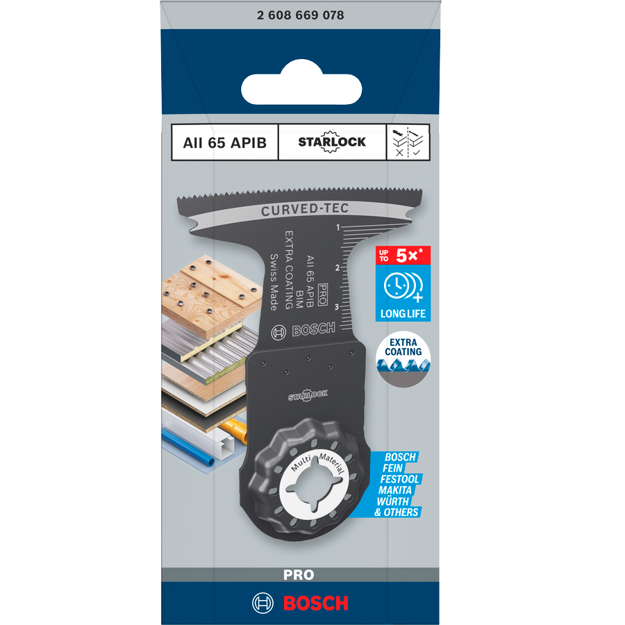 Bosch PRO Multitool Blade AII 65 APIB 65 x 40 mm 2608661781 1 - Power Tool Services