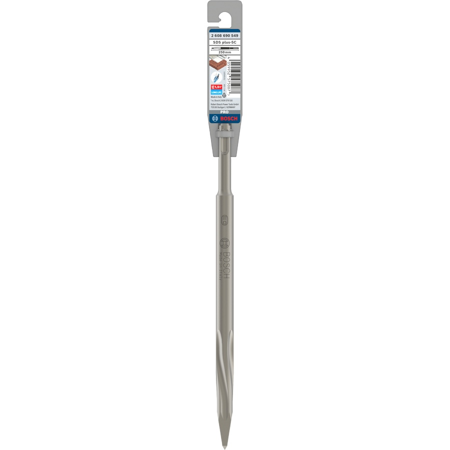 Bosch PRO SDS plus-5C Pointed Chisel, 250 mm 2608690549 1 - Power Tool Services