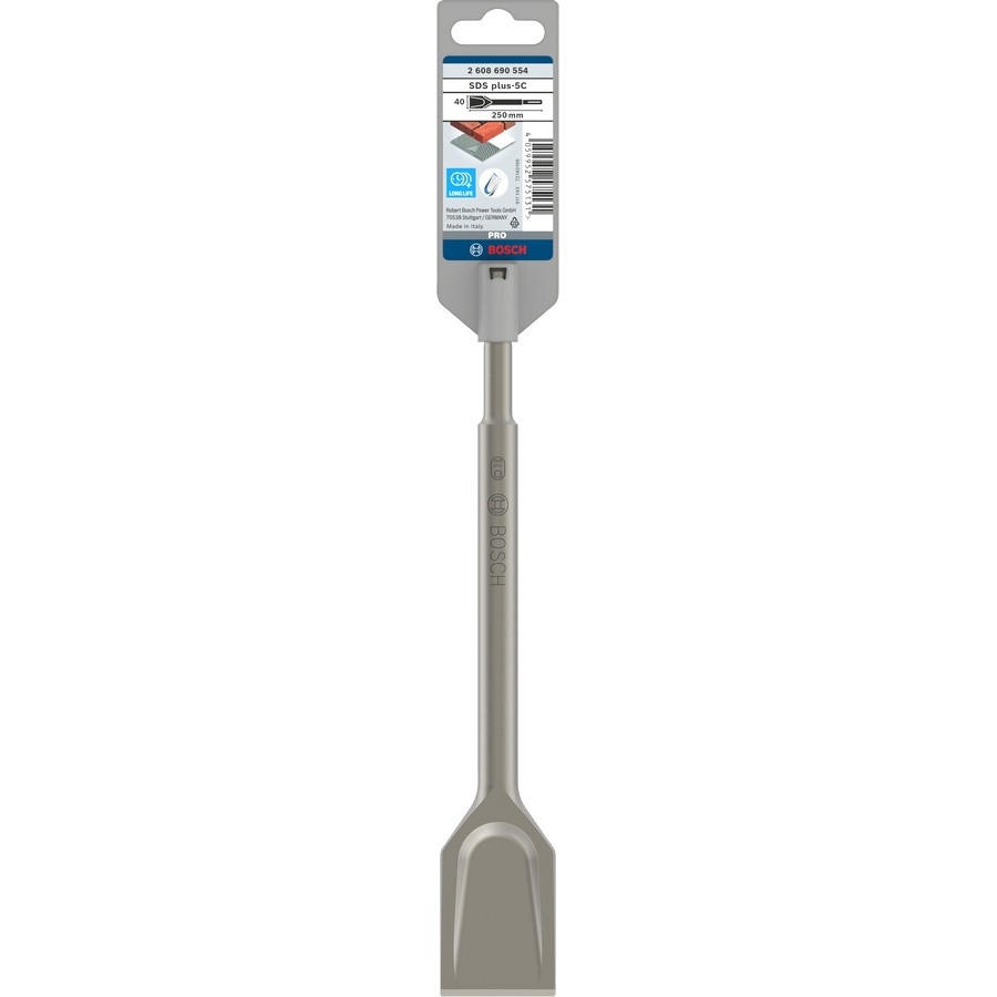 Bosch PRO SDS plus-5C Spade Chisel, 40 x 250 mm 2608690554 1 - Power Tool Services