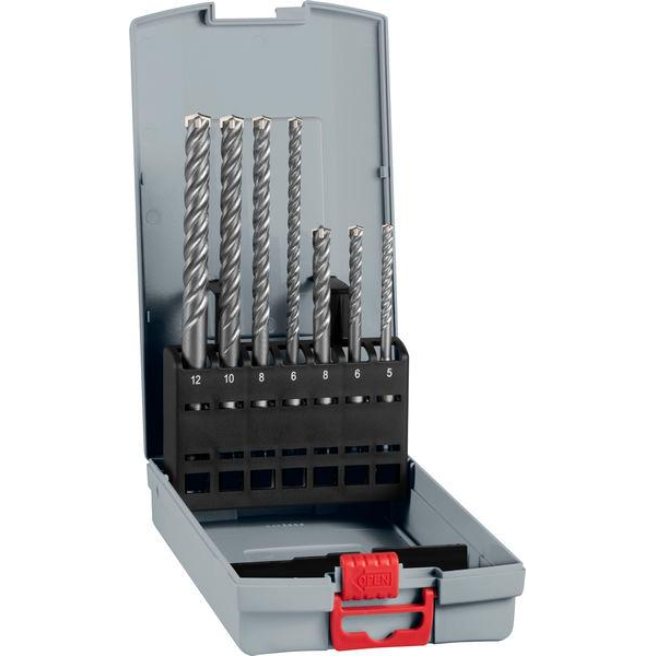 Bosch PRO SDS plus-5X Hammer Drill Bit Set, 5/6/8/6/8/10/12 mm, 7 pcs 2608707246 - Image 2
