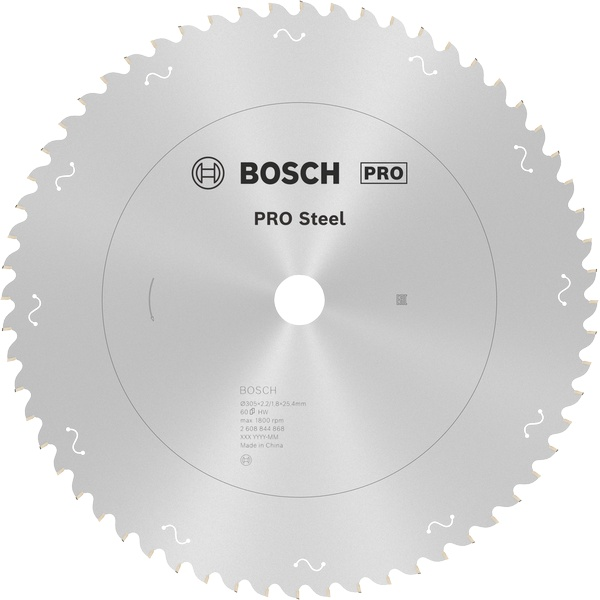Bosch PRO Steel Circular Saw Blade, Corded, 305 x 2.2 x 25.4 mm, T60 2608844868 2 - Power Tool Services