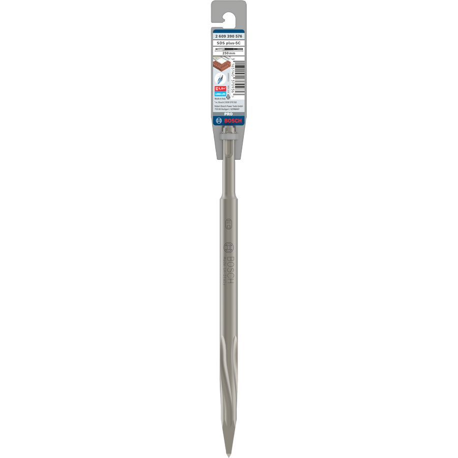 Bosch PRO SDS plus-5C Pointed Chisel, 250 mm 2609390576 1 - Power Tool Services