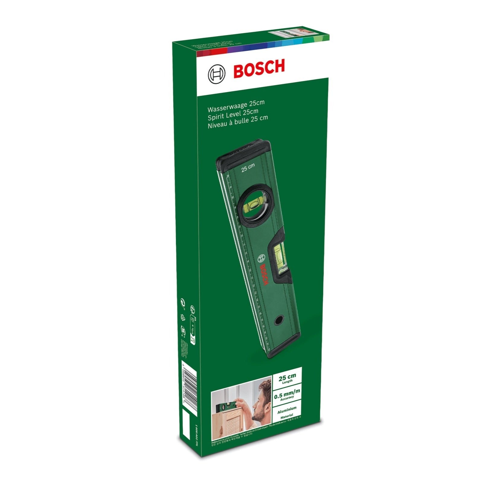 Buy Bosch DIY 1x Spirit Level 25cm 1600A027PL from Power Tool Services - Image 1 | Best Price