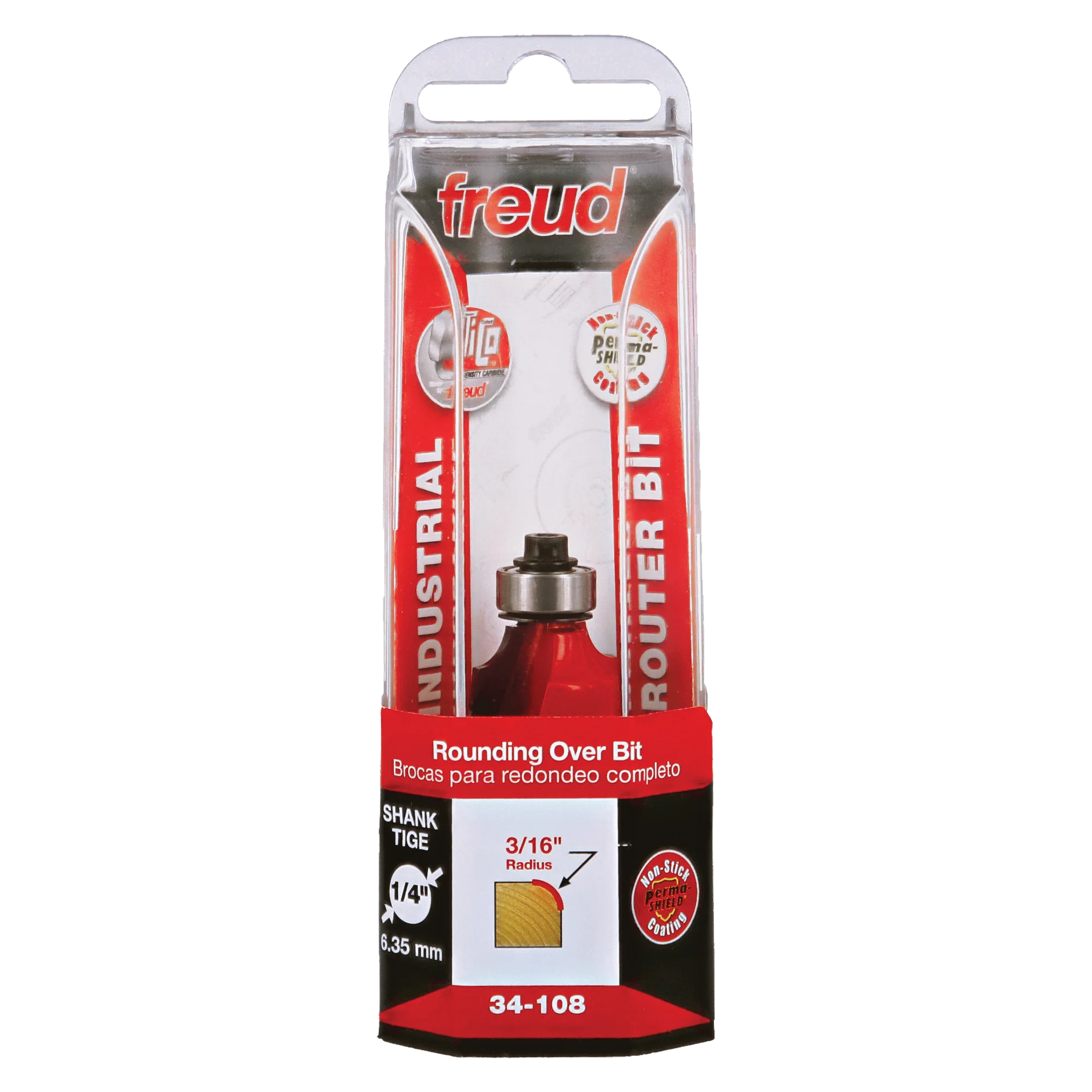 Buy Freud Round Over bit 34-10825P (Router Bit 22.2 13.2 6.35 Z2 R4.25) from Power Tool Services - Image 1 | Best Price