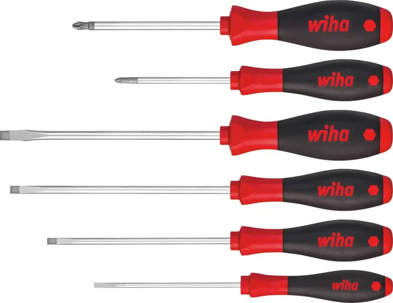 Wiha Screwdriver set SoftFinish Slotted, Phillips 6-pcs. 07152 1 - Power Tool Services