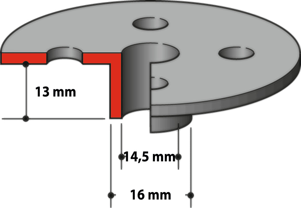 Makita | Templet Guide 14,5 x 16 x 13 mm | 344364-5 3