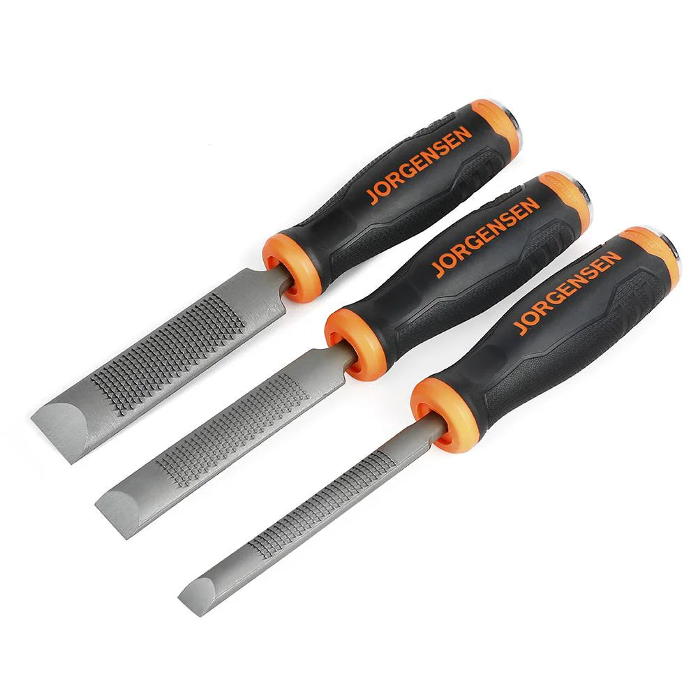 Buy Pony Rasp & Chisel 3pc Set With Metal Striking End Cap Jorgensen AC70580 from Power Tool Services - Image 1 | Best Price
