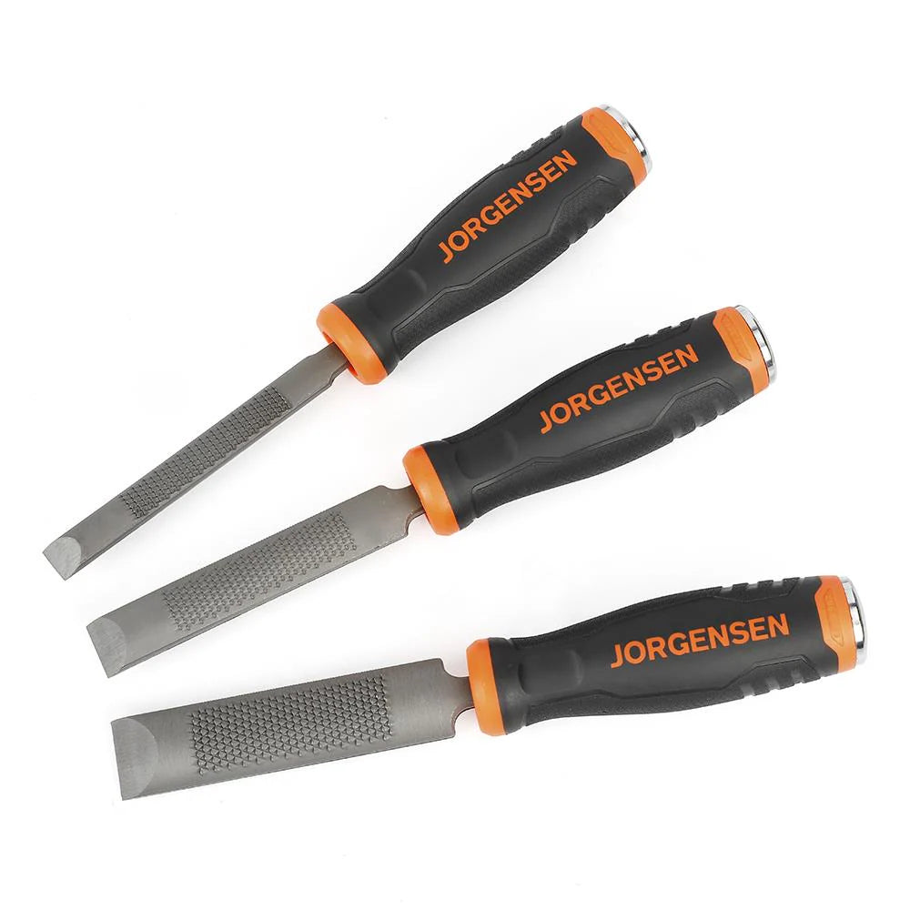 Buy Pony Rasp & Chisel 3pc Set With Metal Striking End Cap Jorgensen AC70580 from Power Tool Services - Image 2 | Best Price