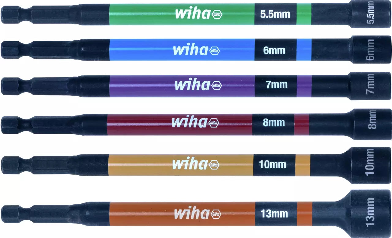 Wiha Color-coded nut driver set magnetic, 150 mm Metric