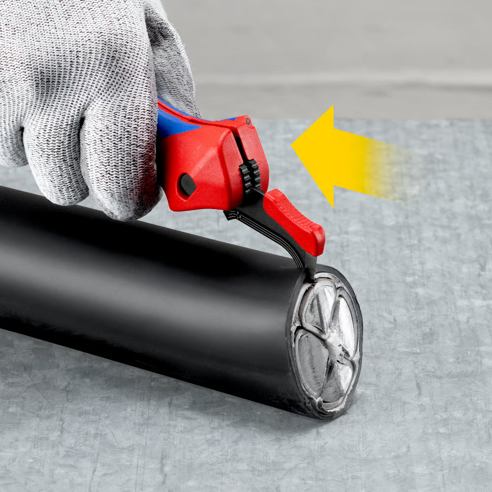 Knipex Stripping Knife With guide shoe and ratchet function 16 50 145 SB 11 - Power Tool Services