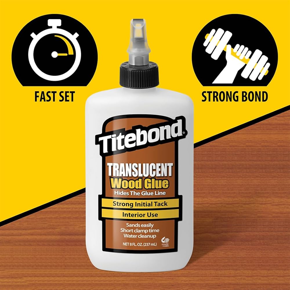 Titebond Translucent Wood Glue 236ml 2 - Power Tool Services