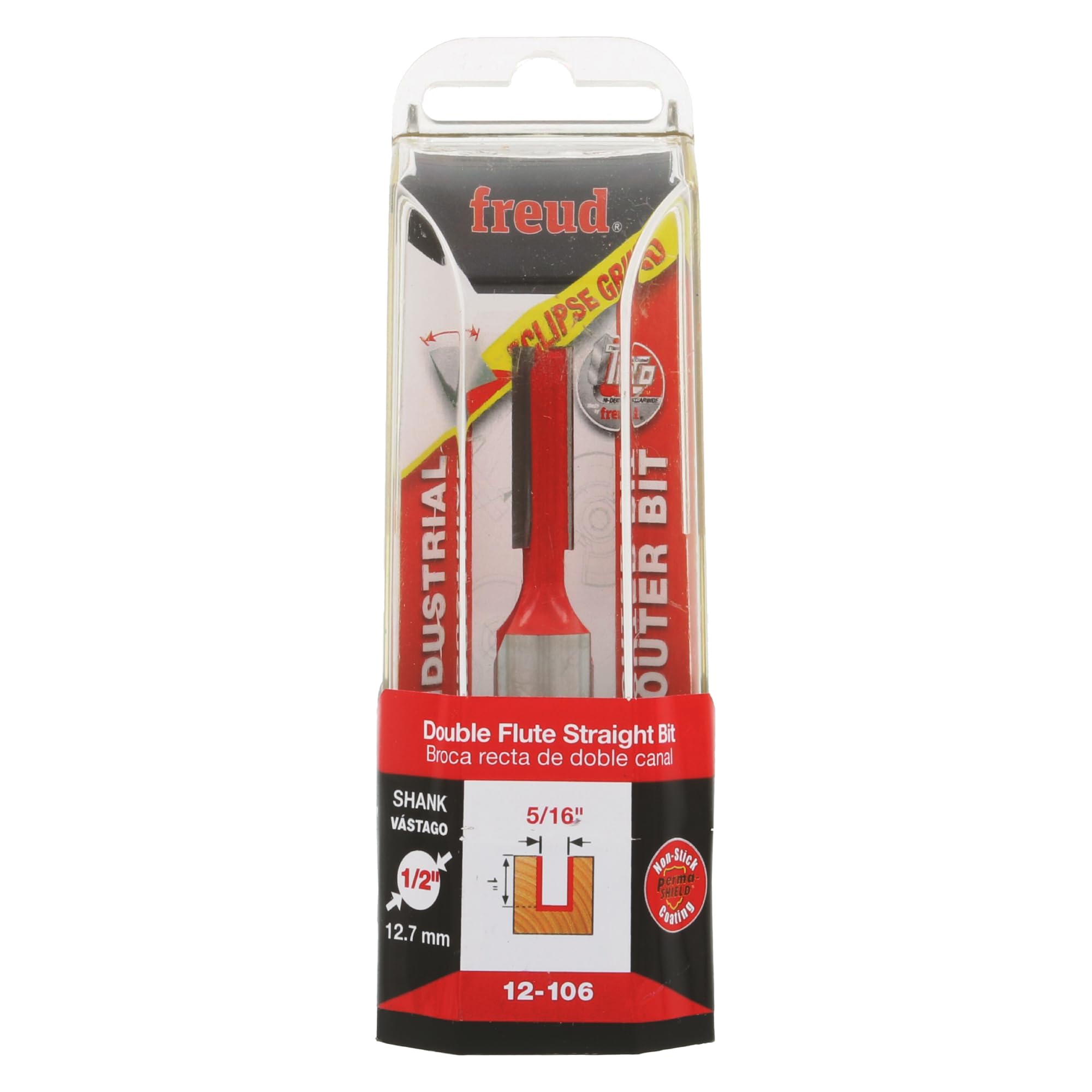 Freud Double flute straight bit 12-10650P (Router Bit 8 25.4 12.7 Z2) 1 - Power Tool Services