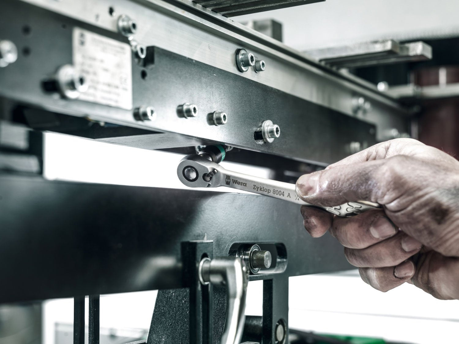 Wera 8100 SA 12 HF Zyklop Metal Ratchet Set with switch lever, 1/4" drive, metric, 13 pieces 7 - Power Tool Services