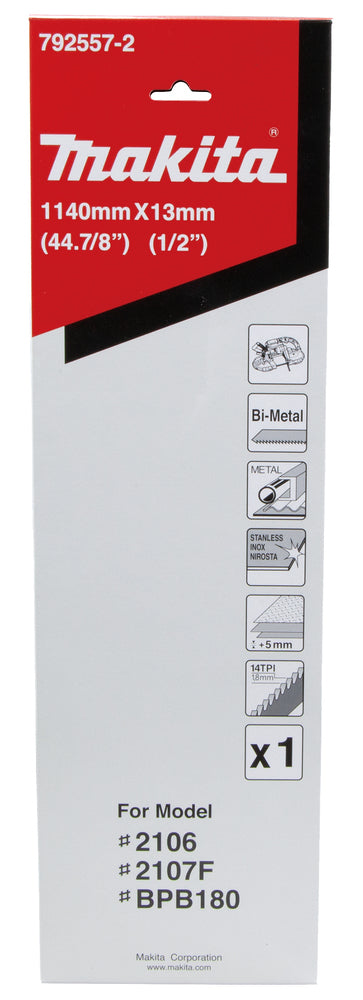 Makita | Band saw blade, BiM, 13 x 0,5 x 1 140 mm, 14 TPI, 1 pcs | 792557-2 4