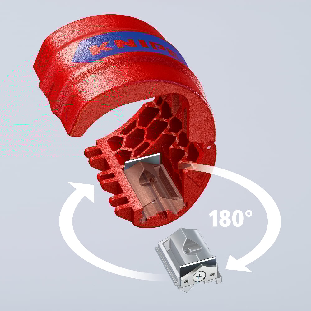 KNIPEX BiX Cutter for plastic pipes and sealing sleeves 90 22 10 BK 43 - Power Tool Services