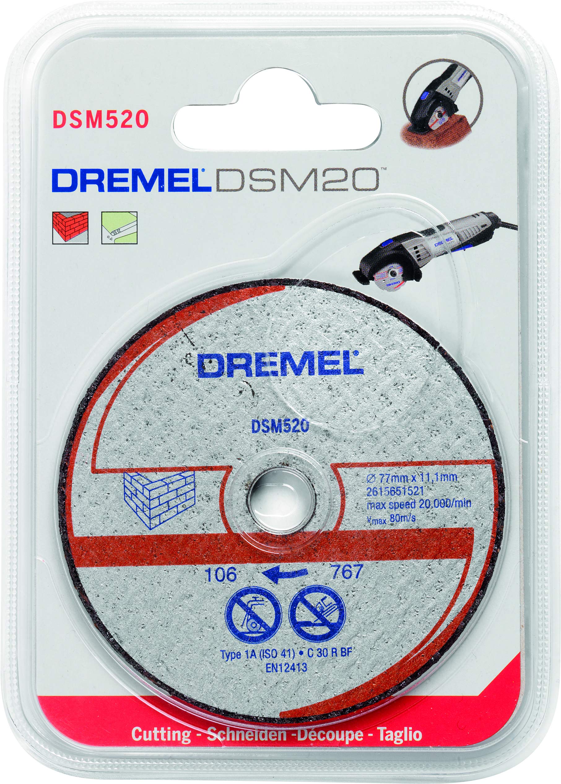 Buy Dremel Masonry Cutting Wheel DSM520 2615S520JB from Power Tool Services - Image 1 | Best Price