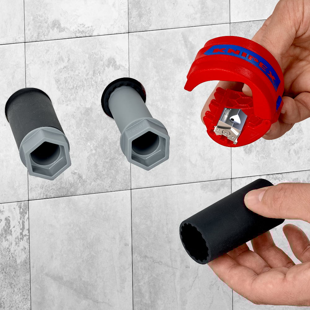KNIPEX BiX Cutter for plastic pipes and sealing sleeves 90 22 10 BK 26 - Power Tool Services