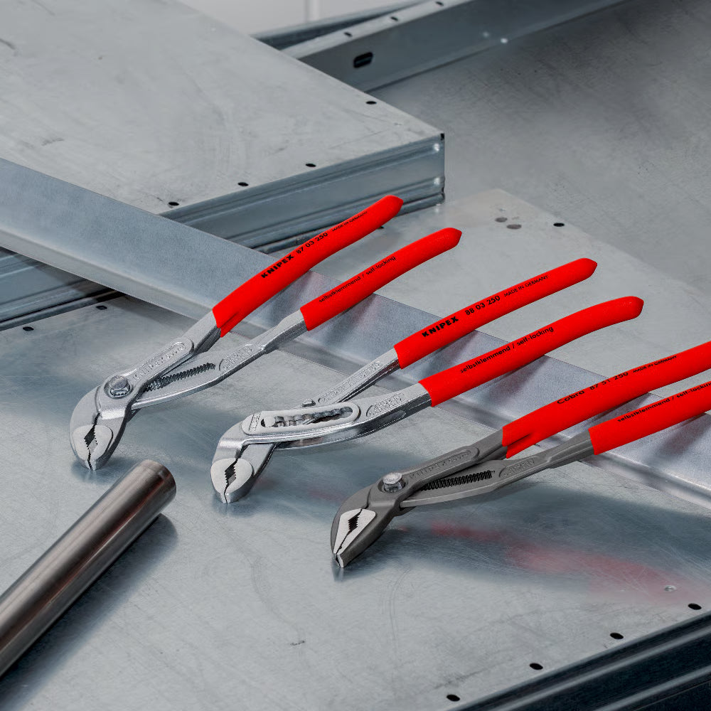 Knipex Cobra ES Water Pump Pliers extra-slim 87 51 ( Select Size ) 8 - Power Tool Services