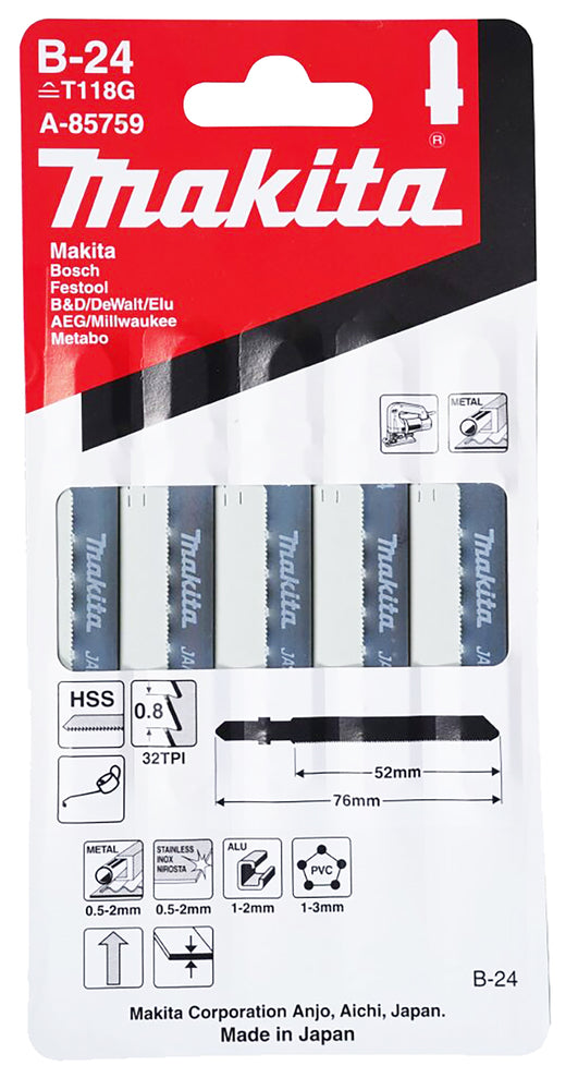 Makita | Jig Saw Blade 75 x 0,9 mm | A-85759 4