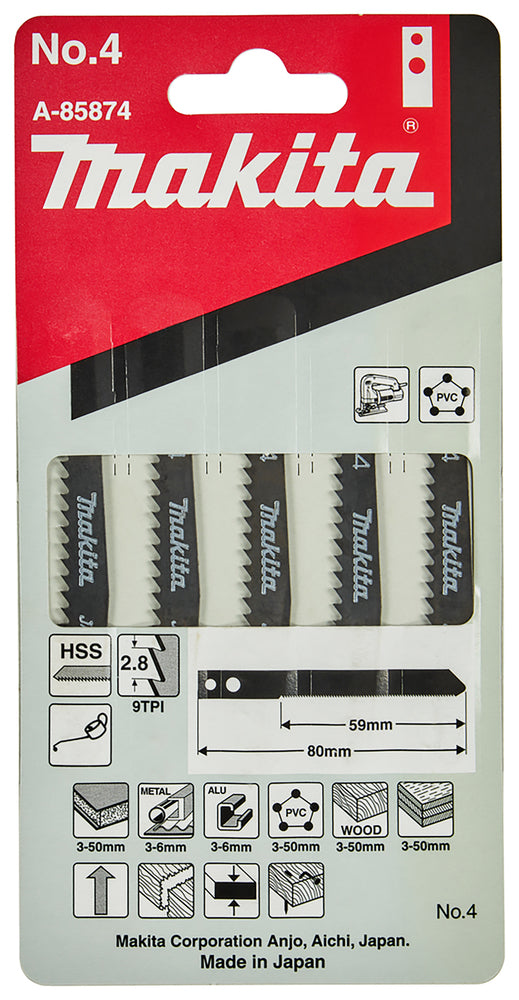 Makita | Jigsaw Blade 59 / 80 mm | A-85874 3