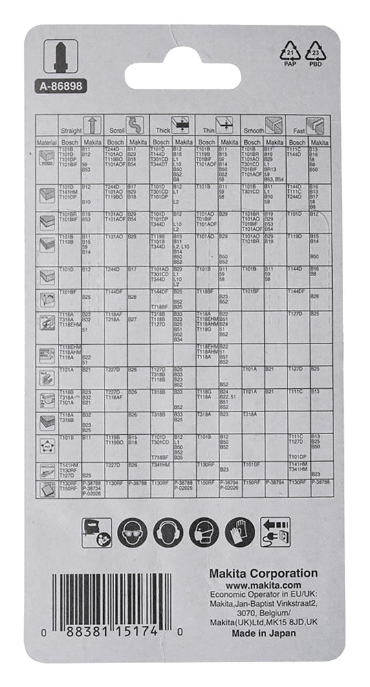 Makita | Jig Saw Blade Set | A-86898 4