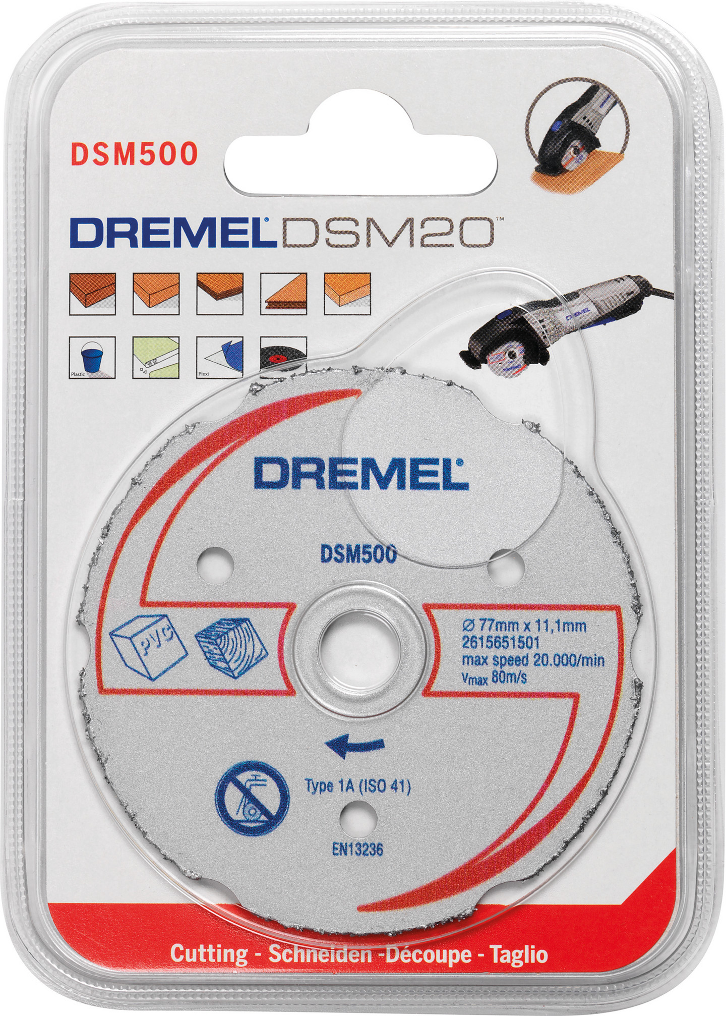 Buy Dremel DSM20 Multipurpose Carbide Cutting Wheel DSM500 2615S500JB from Power Tool Services - Image 1 | Best Price
