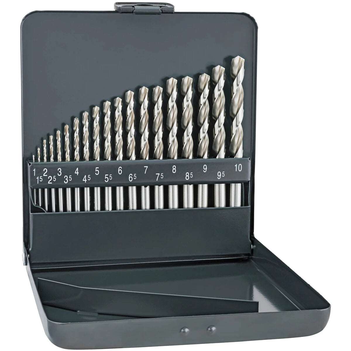 Alpen Pro 19-Pcs Hss-G 1 -10 X 0.5mm Metal Case 135 Split Pnt Set KM19 Power Tool Services